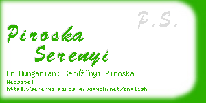 piroska serenyi business card